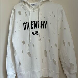 Givenchy white mesh hoodie